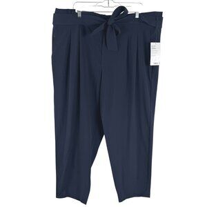 Athleta Skyline Pant II Womens Size 20 Navy Blue Tie Waist NWT PT-2680